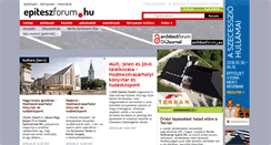 Desktop Screenshot of epiteszforum.hu
